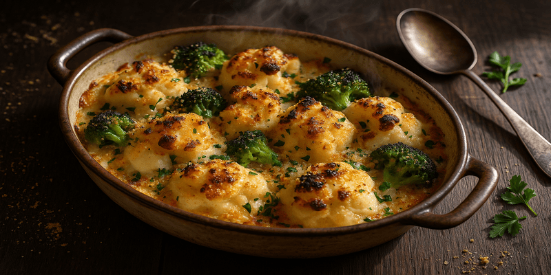 Coliflor i Bròquil Gratinats