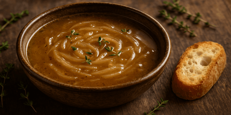 SOPA de CEBA ( a la francesa)