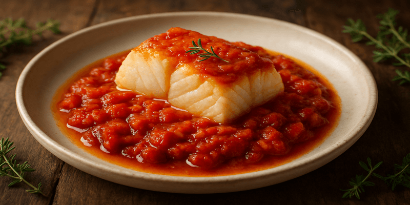 Header image for Bacallà amb Samfaina Estil Forki