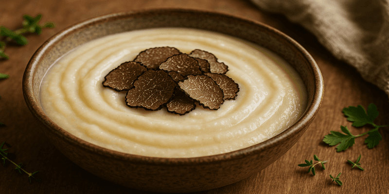 Header image for Crema de Patata i Bacallà amb Tòfona