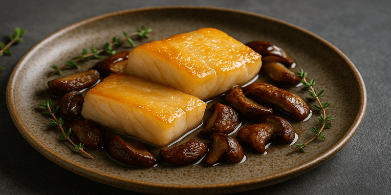 Header image for Lloms de Bacallà Confitat amb Ceps