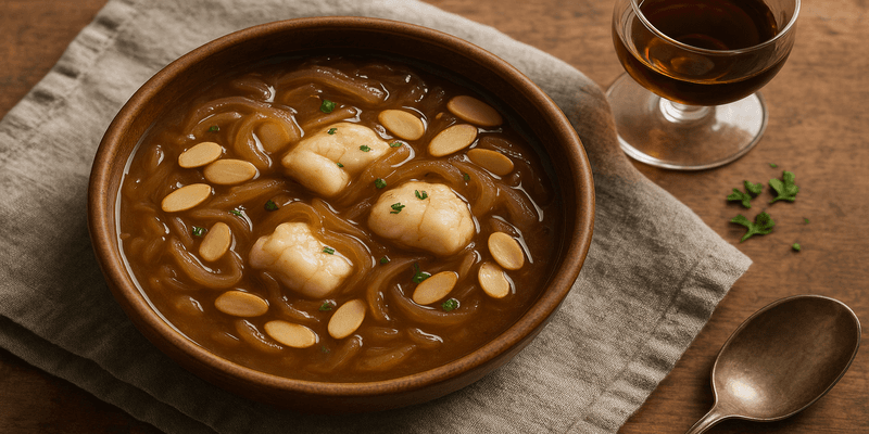 Header image for SOPA de CEBA, AMETLLES i RAP ( recepta de Carme Ruscalleda del rest. Sant Pau)