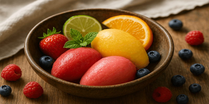 Header image for SORBETS de FRUITES a partir dun almívar base